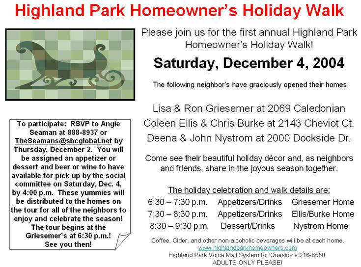 Holiday Walk Flyer